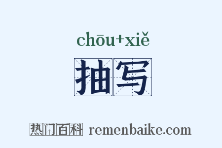 抽写是什么意思的图片